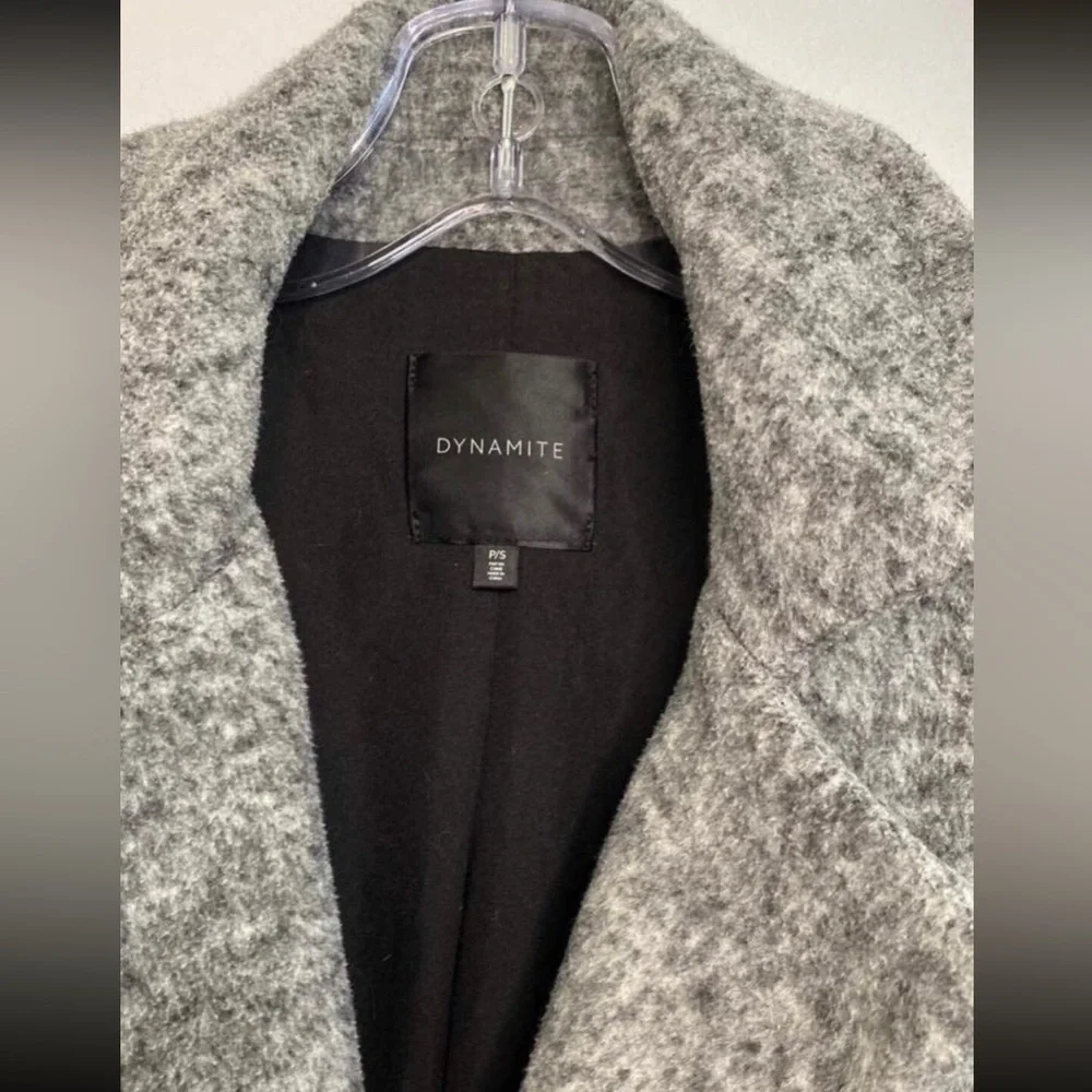 Dynamite Belted Lapel Jacket Coat With Pockets - Small - Picture 3 of 6
